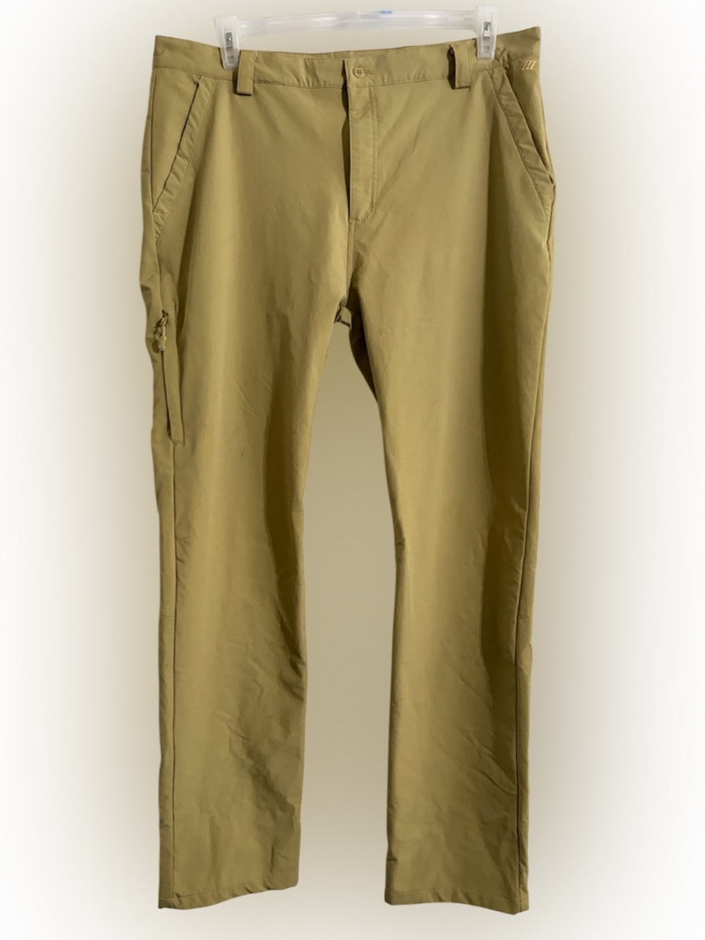 Zyia Active Mens 2XL Khaki Tech Performance Pants Stretch Golf Etc